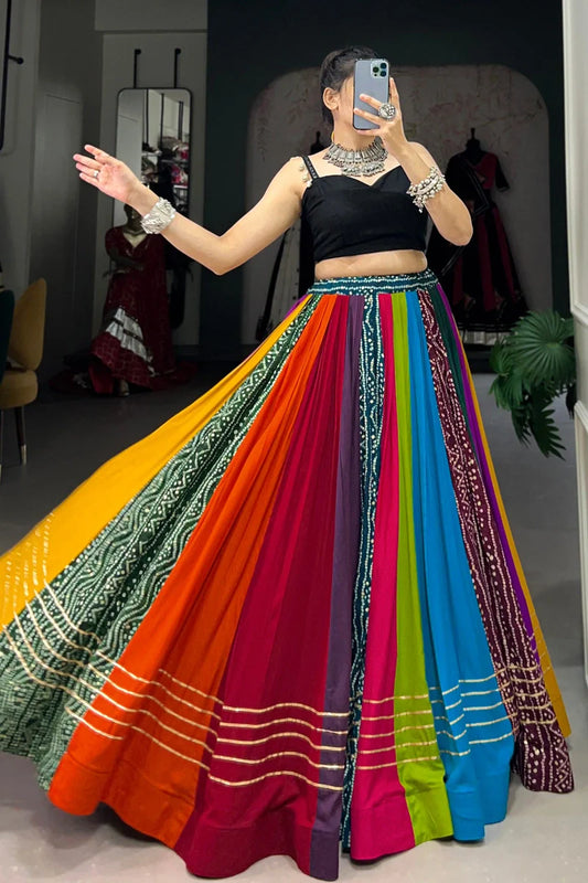 Fully Stitched Multi Color Chaniya Choli For Navratri