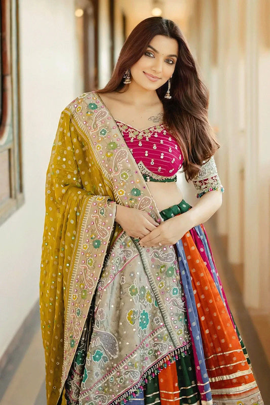 Traditional Prachi Solanki Multicolor Chaniya Choli For Navratri
