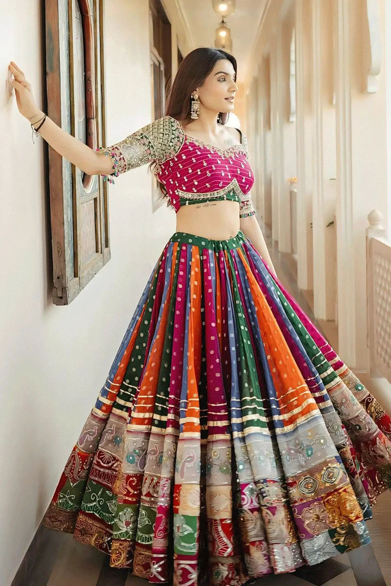 Traditional Prachi Solanki Multicolor Chaniya Choli For Navratri