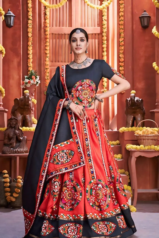 Rajwadi Style Red Lehenga Choli for Navratri