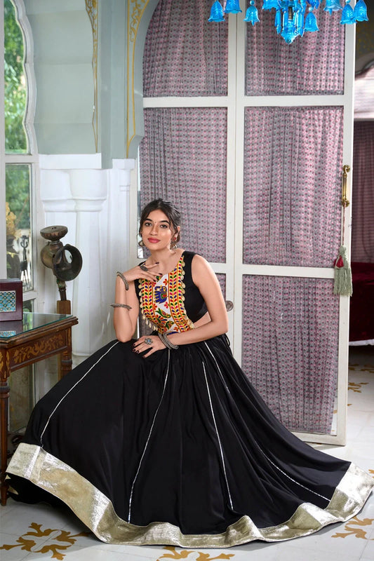 Traditional Black Chaniya Choli For Navratri Garba