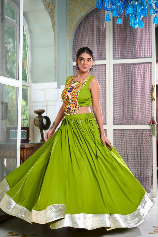 Navratri Lehenga With Kodi Blouse Design