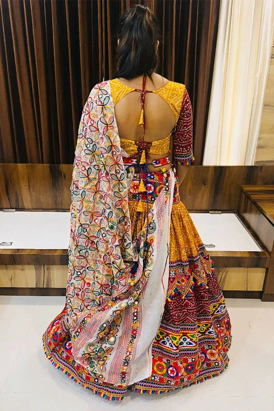 Ready To Wear Gamthi Work Chaniya Choli For Garba