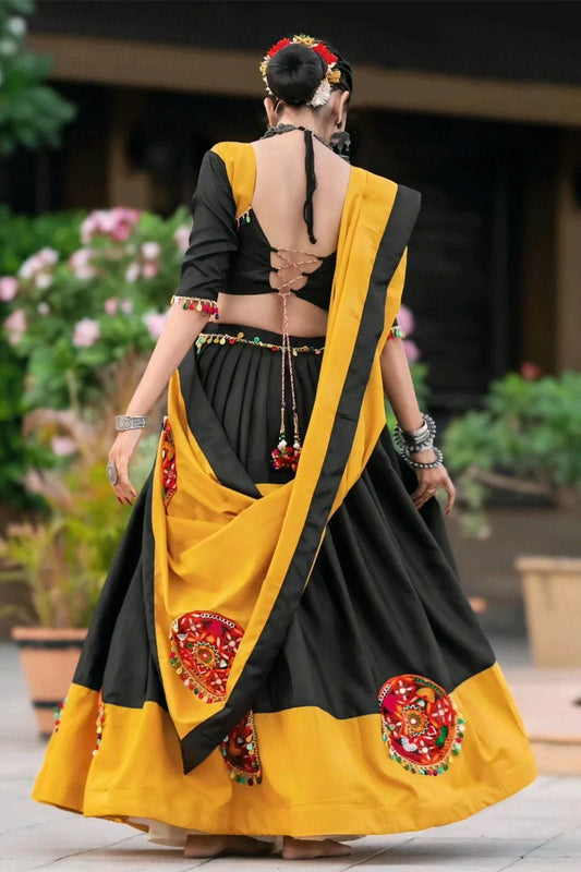 Digital Printed Black Chaniya Choli For Navratri