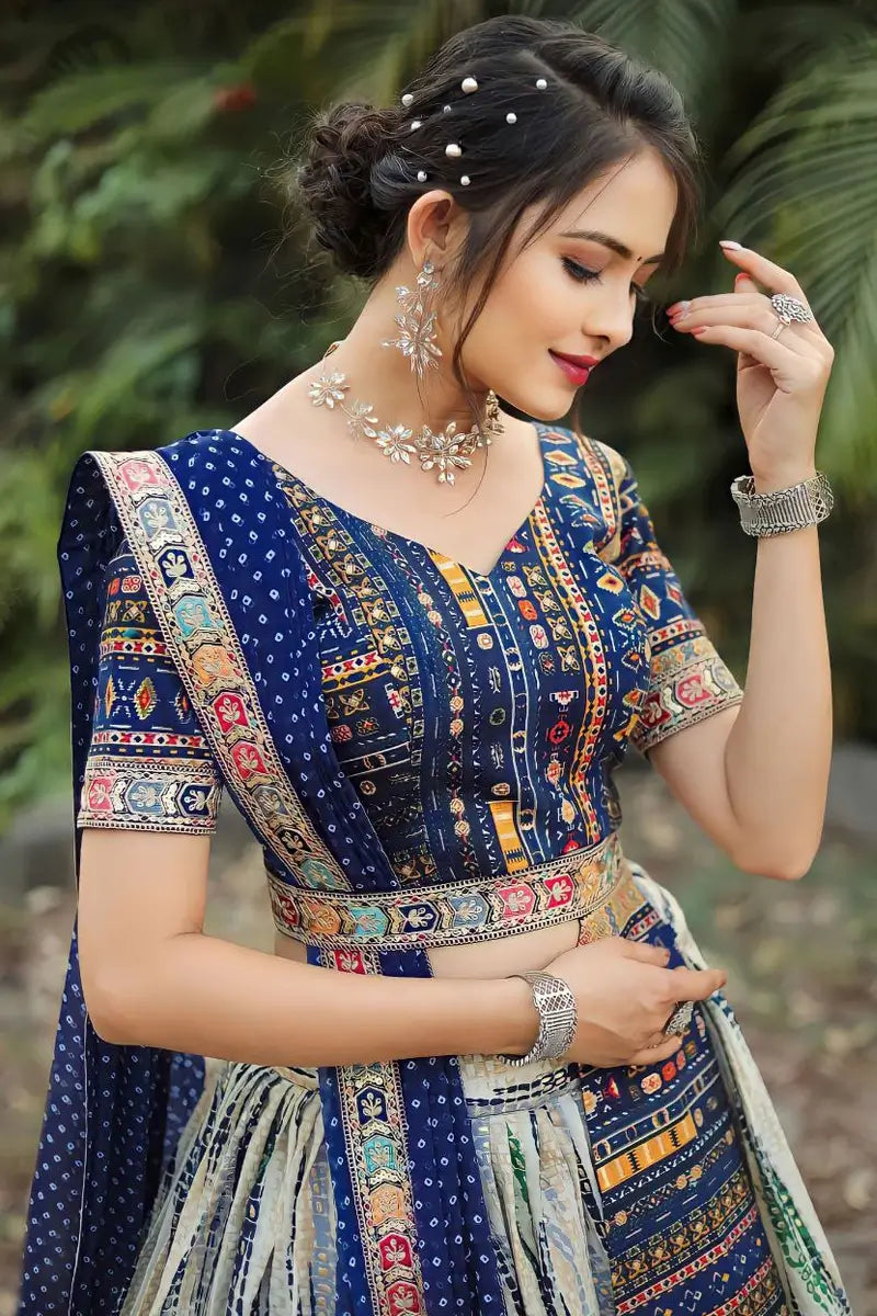 Buy The Latest White Lehenga For Garba Dance