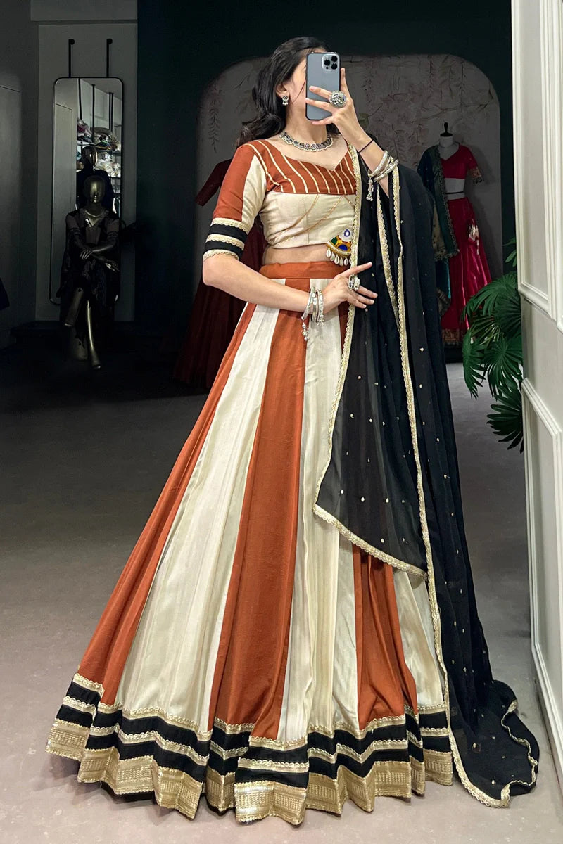 Fully Stitched Double Color Chaniya Choli For Navratri