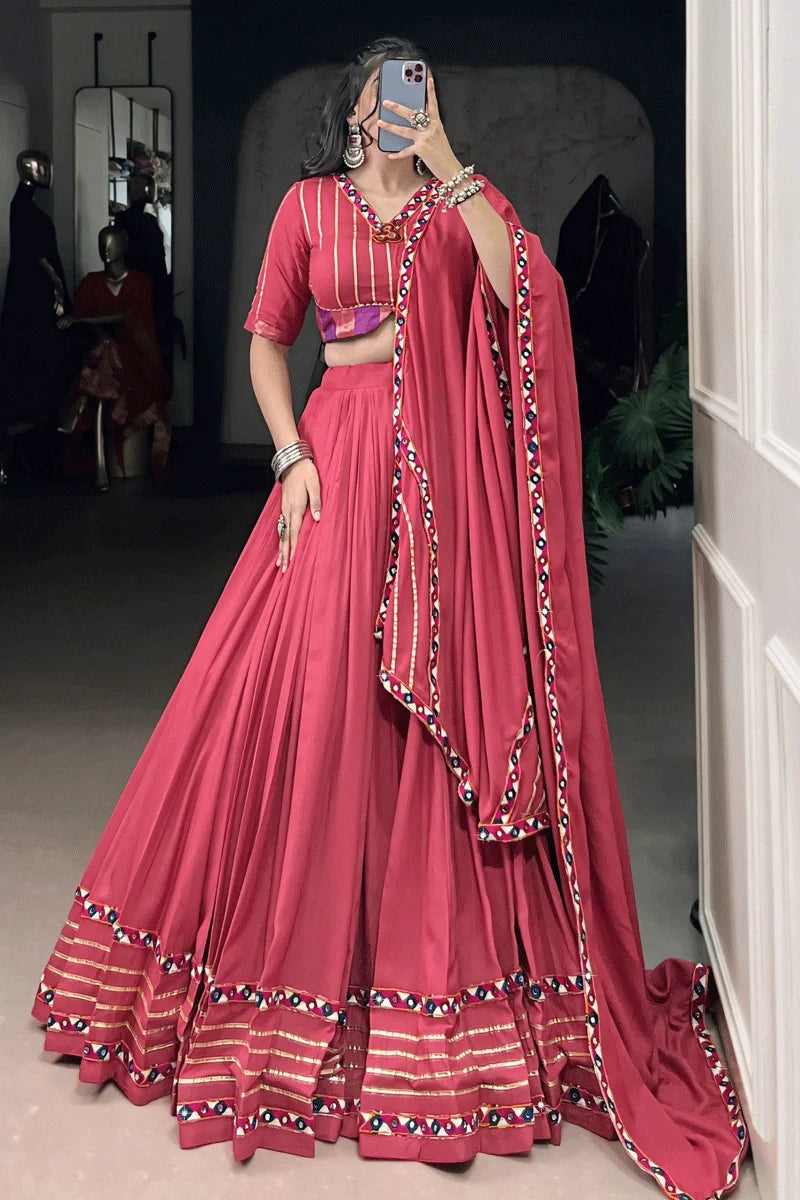 Traditional Gujarati Style Chaniya Choli For Navratri