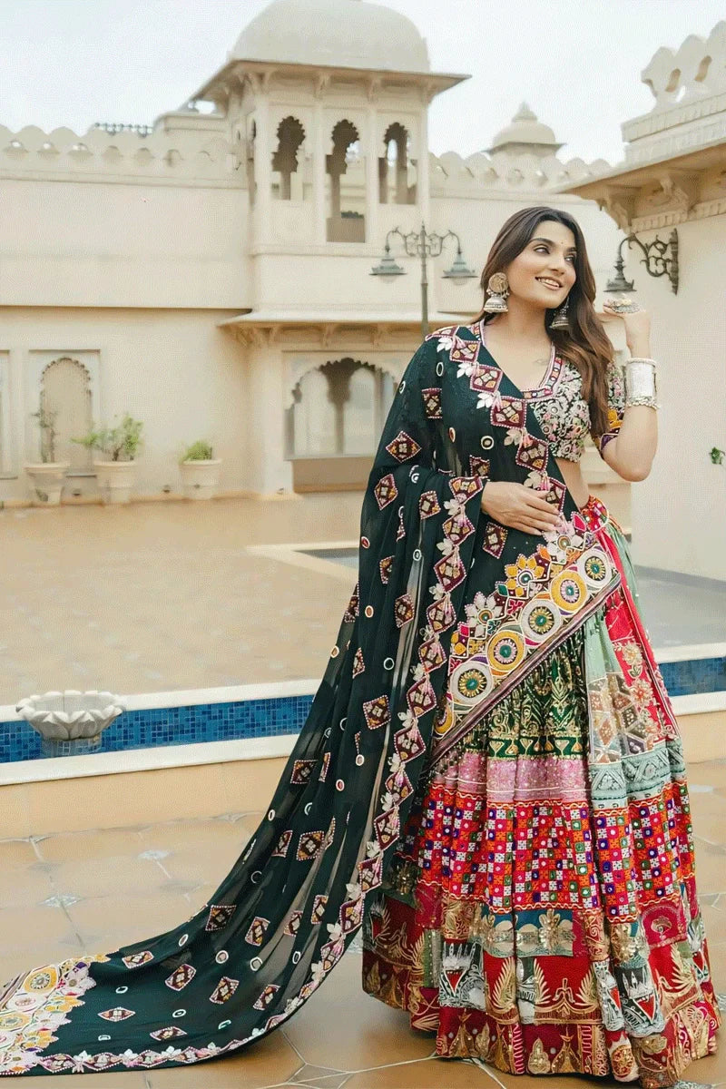 Prachi Solanki Multi Colour Navratri Special Lehenga