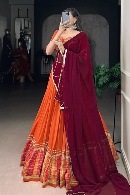 Designer Backless Blouse Lehenga Choli For Dandiya Night