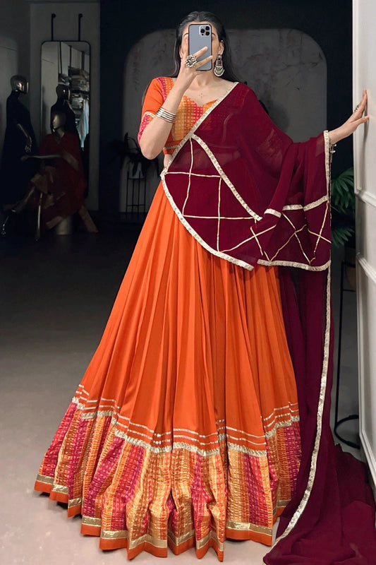 Designer Backless Blouse Lehenga Choli For Dandiya Night