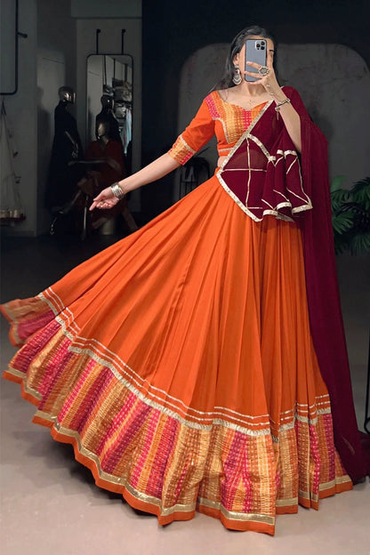 Designer Backless Blouse Lehenga Choli For Dandiya Night