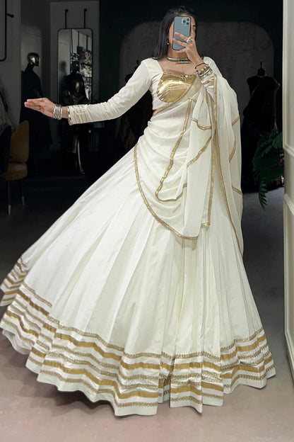 Pure Rayon  Fully White Chaniya Choli For Navratri Fastival