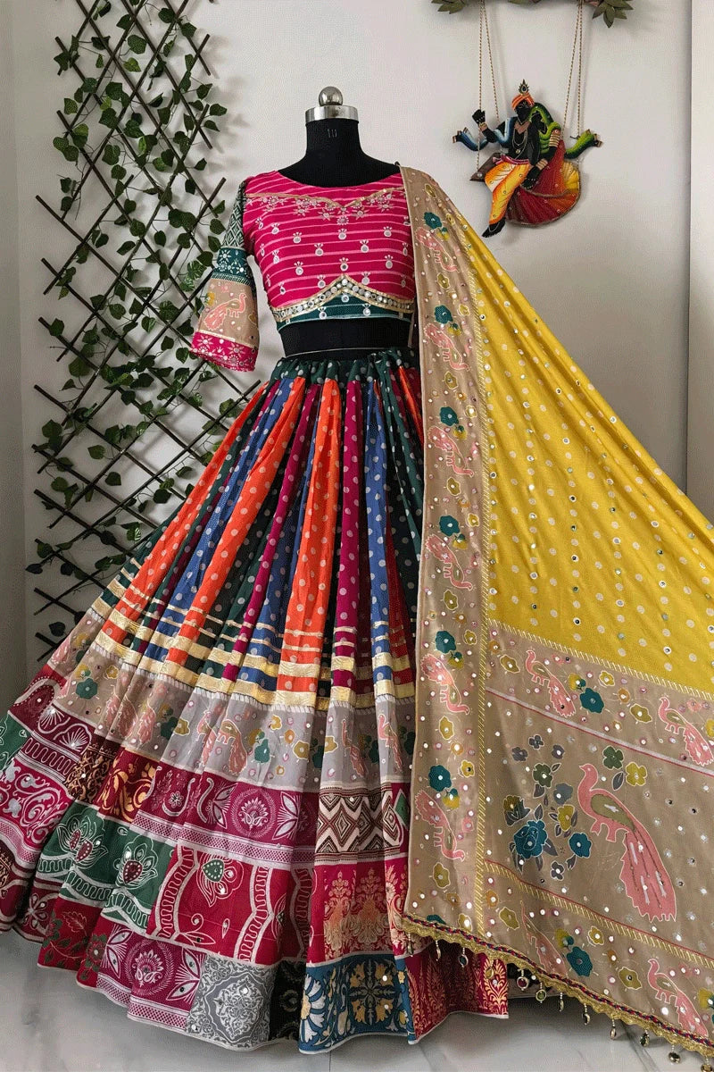 Traditional Prachi Solanki Multicolor Chaniya Choli For Navratri