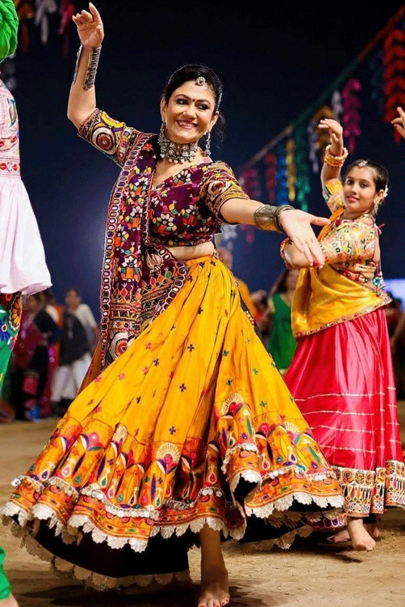 Navratri Special Digital Print With Real Mirror Work Lehenga Choli