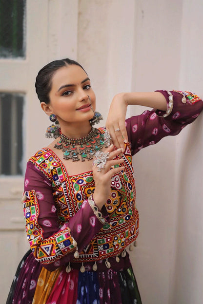 Fully Stitched Bandhani Print Lehenga choli For Navaratri