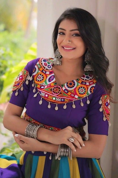 Fully Stitched Multicolor Ghagra Choli For Navratri
