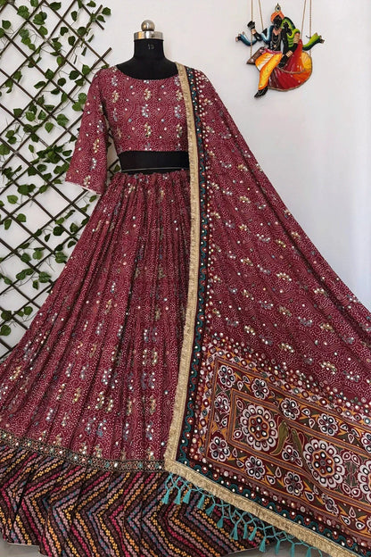 Gujarati Singer Gita Rabari Heavy Flair Ghagra Choli
