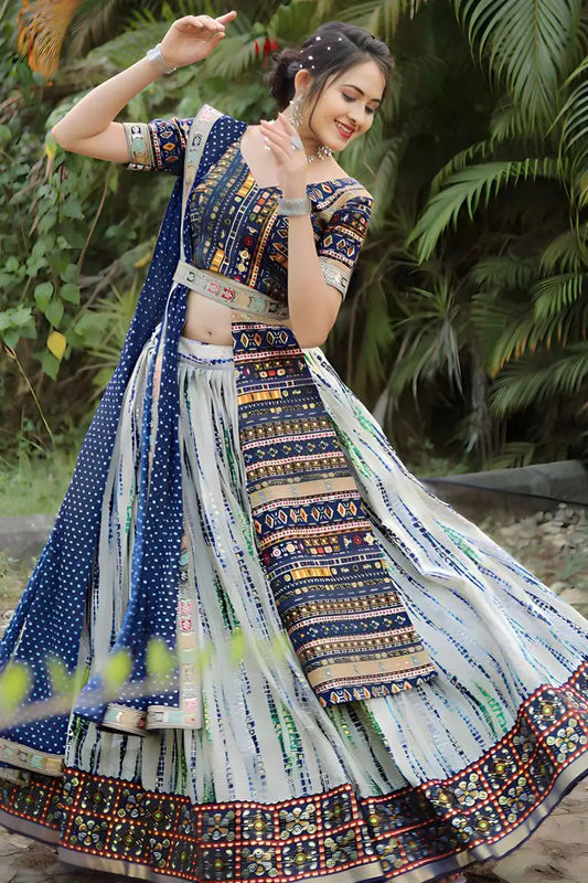 Buy The Latest White Lehenga For Garba Dance