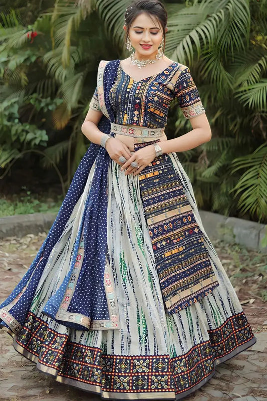 Buy The Latest White Lehenga For Garba Dance