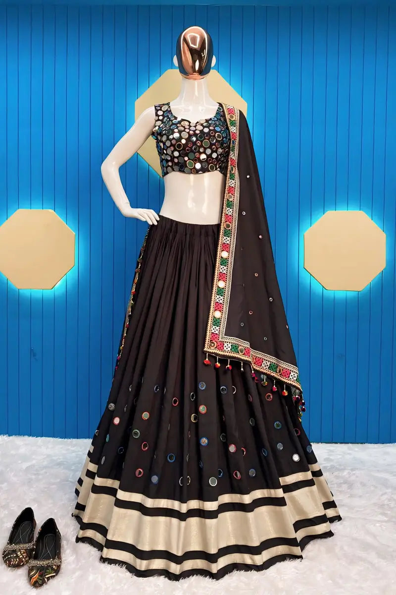 Real Mirror Black Navratri Chaniya Choli Buy Online