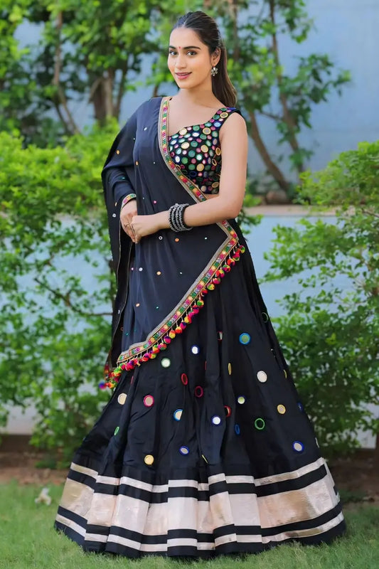 Real Mirror Black Navratri Chaniya Choli Buy Online