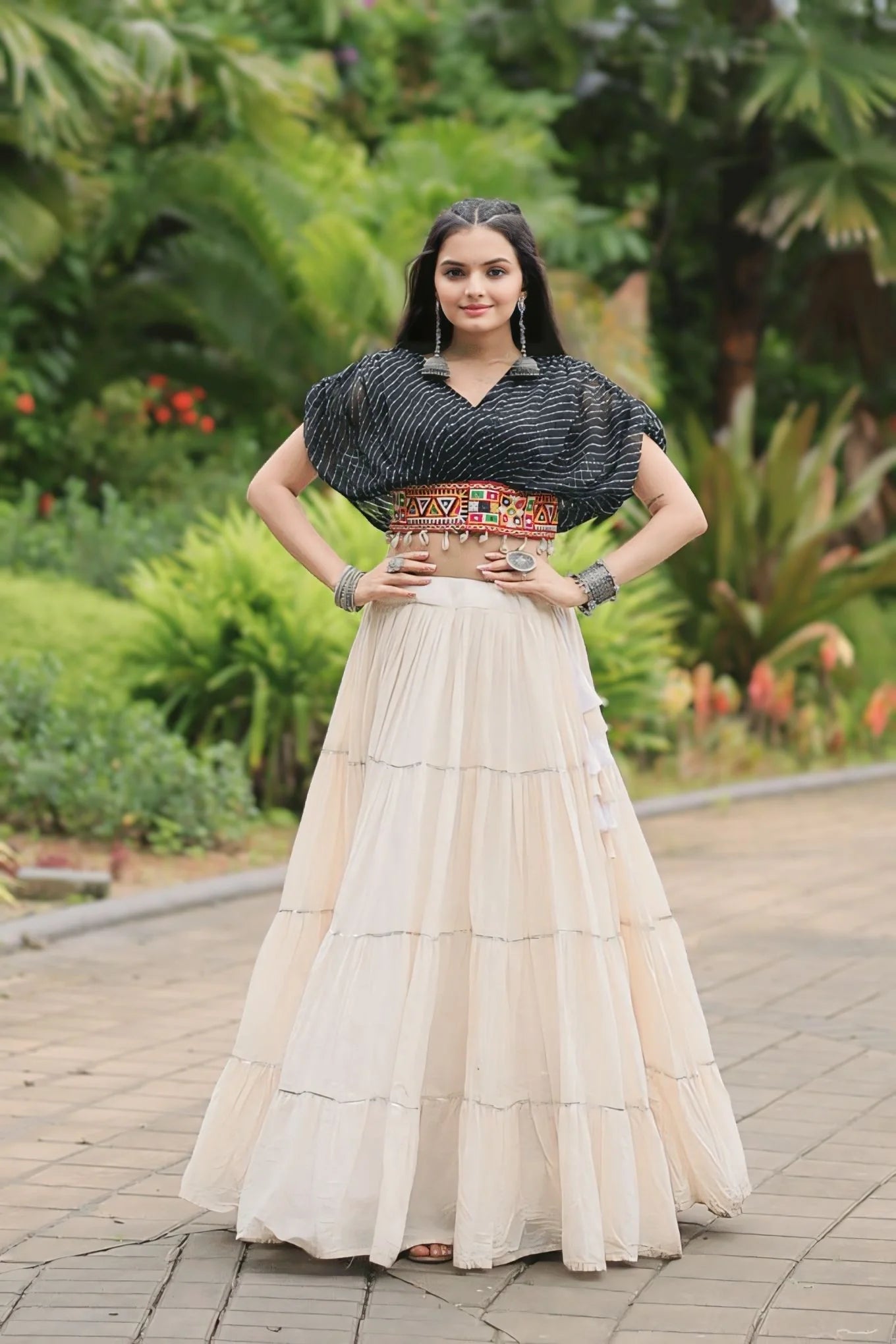 Heavy Flared Cotton Lehenga Choli For Navratri Special