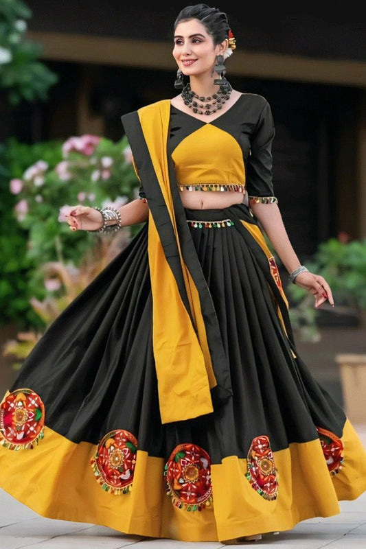 Digital Printed Black Chaniya Choli For Navratri
