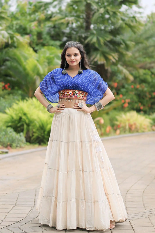 Heavy Flared Cotton Lehenga Choli For Navratri Special