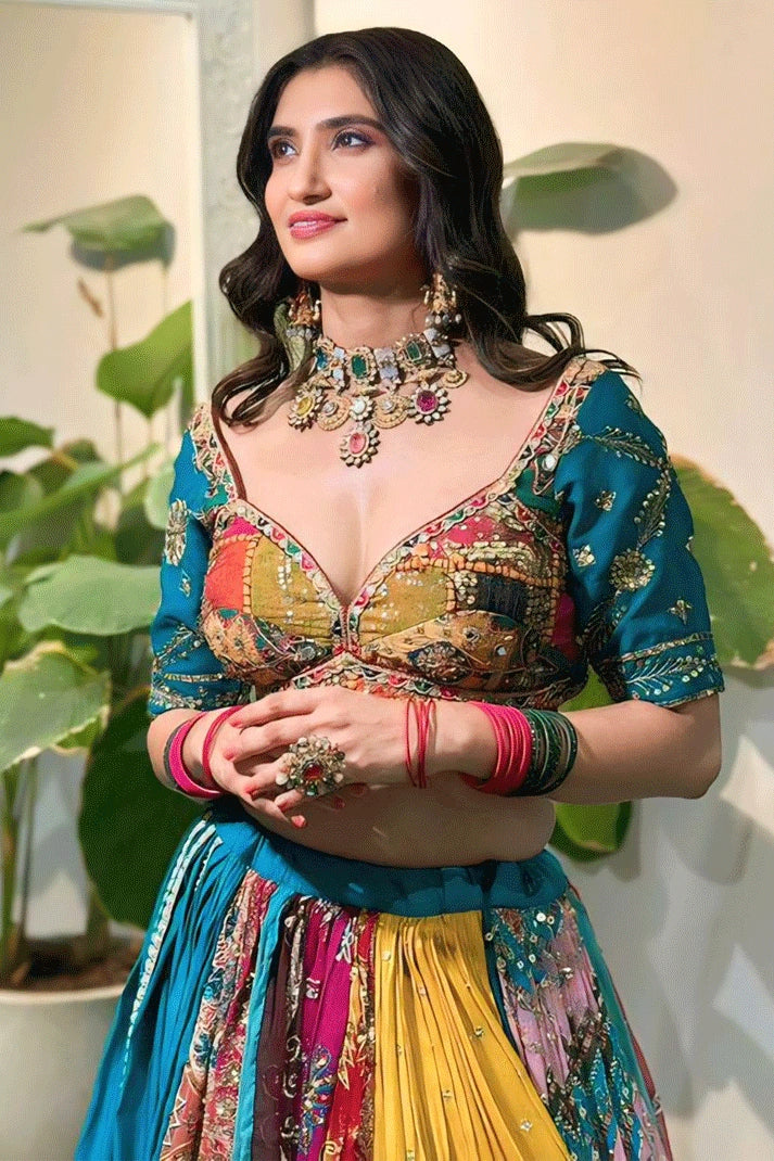 Traditional Dori Style Blouse Multi Colour Lehenga Choli