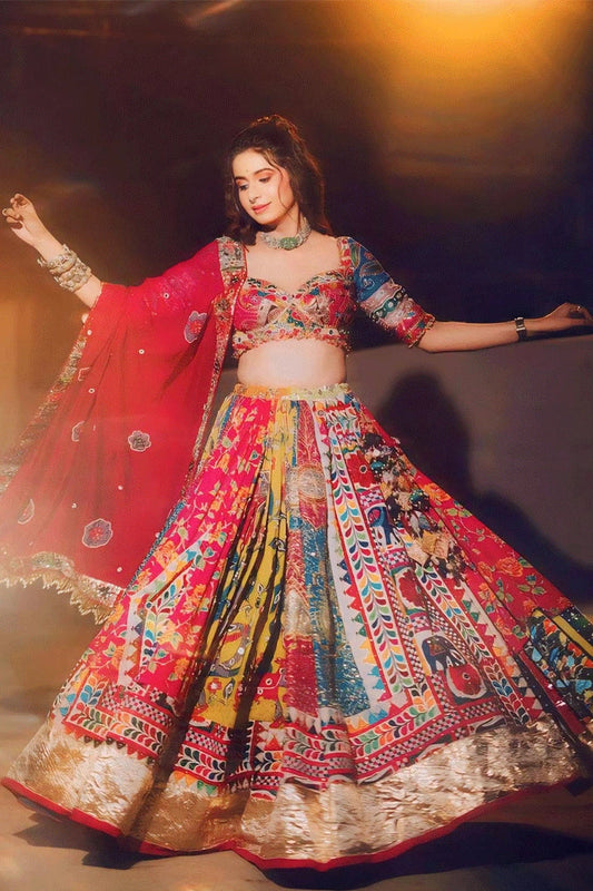 Gujarati Singer Kinjal Dave Multi Designer Chaniya Choli