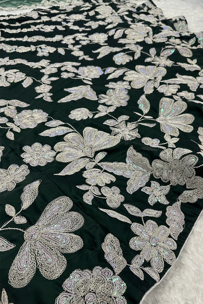 Flower Designer Green Colour Lehenga For Sangeet