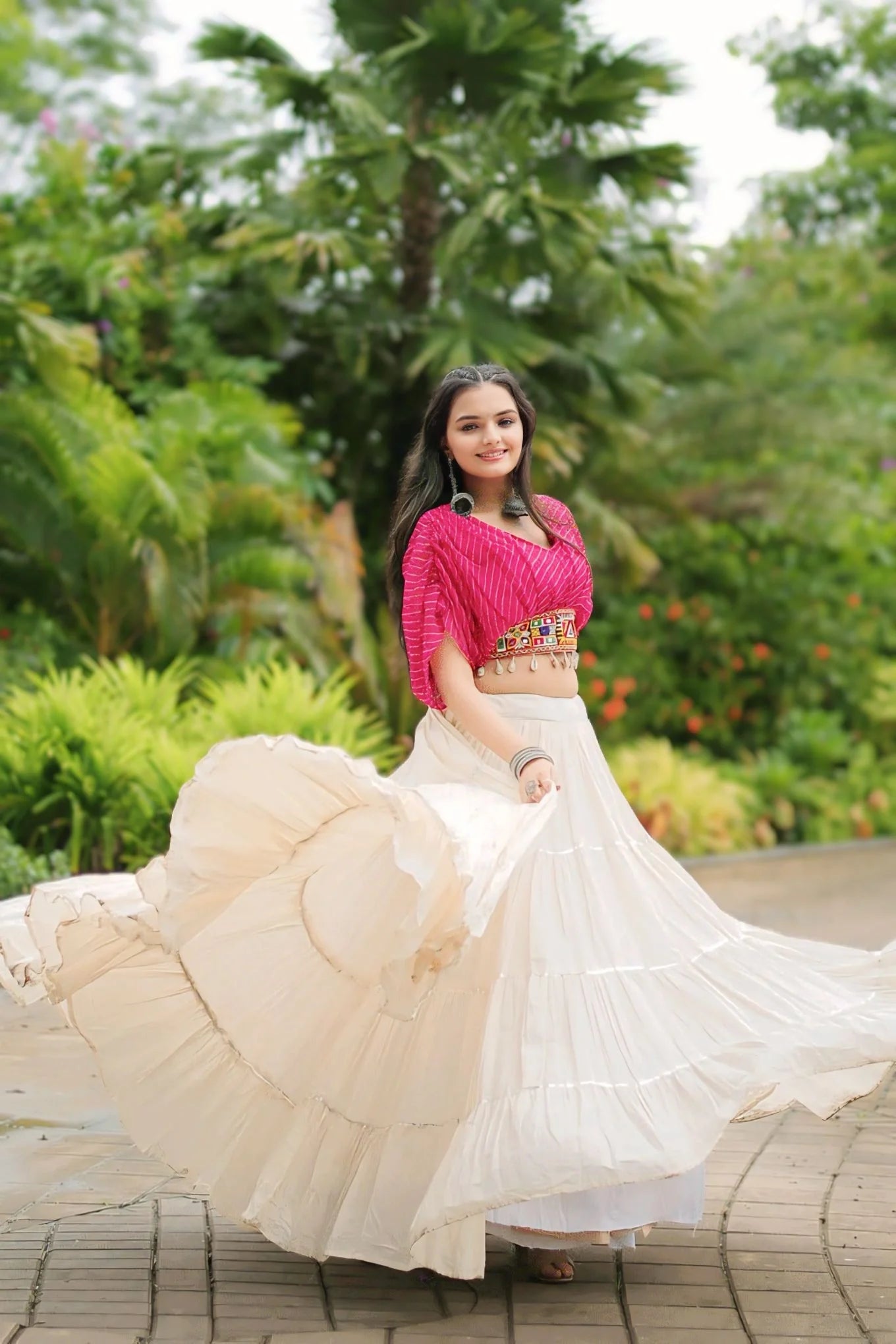 Heavy Flared Cotton Lehenga Choli For Navratri Special