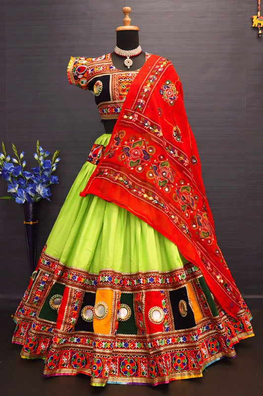 Heavy Gamthi Work Chaniya Choli For Navratri