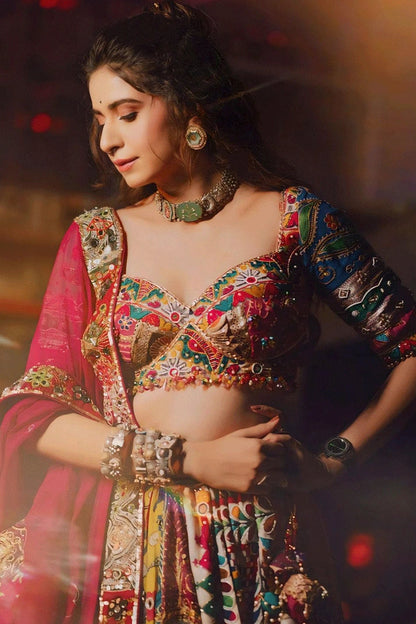 Gujarati Singer Kinjal Dave Multi Designer Chaniya Choli