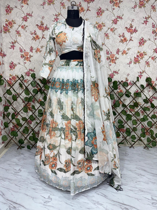 Premium Taby Silk Lehenga Hand Mirror and Heavy Sequin Work, Full Flair Bridal Skirt with Cancan and Canvas, Festive & Wedding Wear