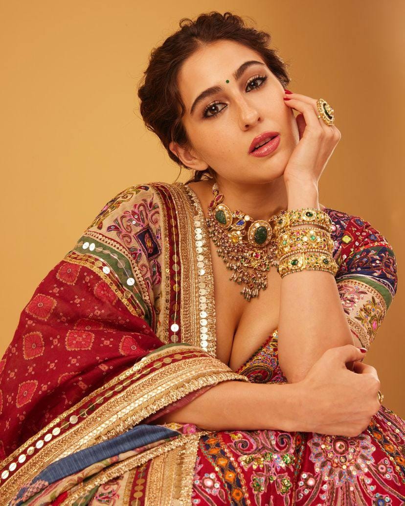 Navratri Special Chinon Silk Lehenga Choli with Digital Print, Real Mirror Work & Dupatta – Festive Indian Wedding Outfit