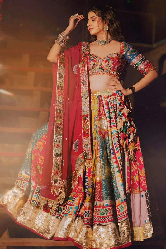 Gujarati Singer Kinjal Dave Multi Designer Chaniya Choli