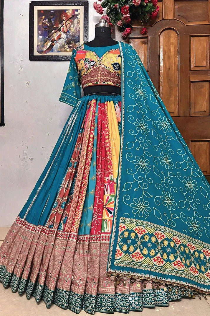 Traditional Dori Style Blouse Multi Colour Lehenga Choli