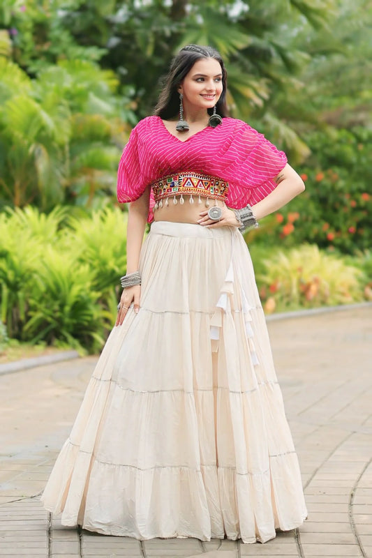 Heavy Flared Cotton Lehenga Choli For Navratri Special