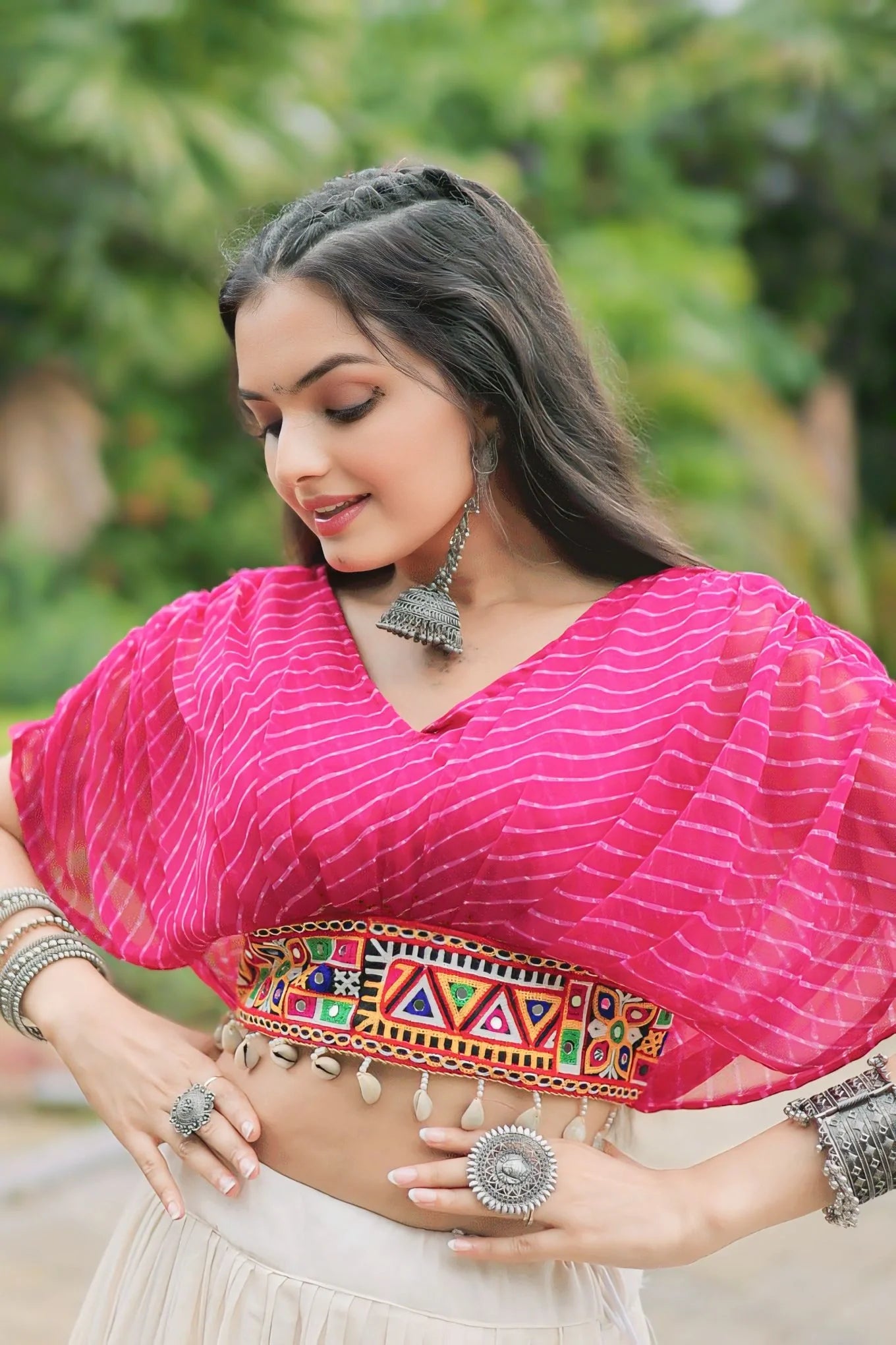 Heavy Flared Cotton Lehenga Choli For Navratri Special