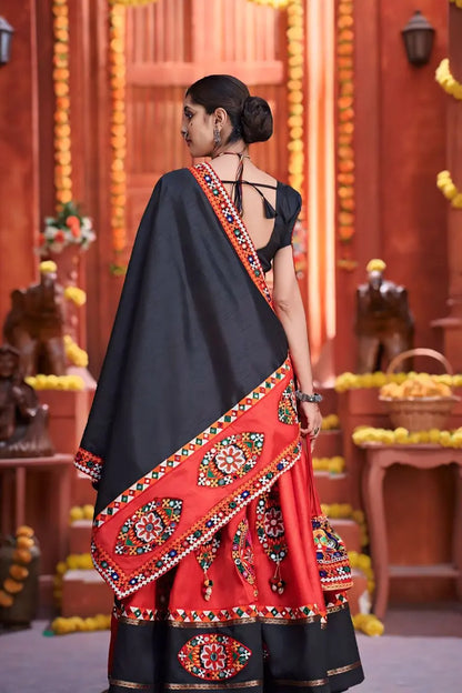 Rajwadi Style Red Lehenga Choli for Navratri