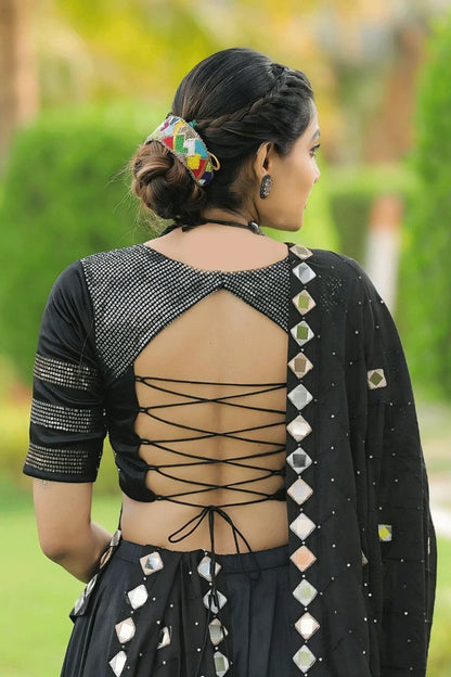 Prachi Solanki Fully Stitched Black Chaniya Choli For Navratri
