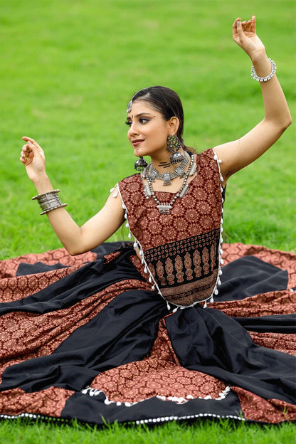 New Style Maroon Rajwadi Lehenga Choli For Navratri
