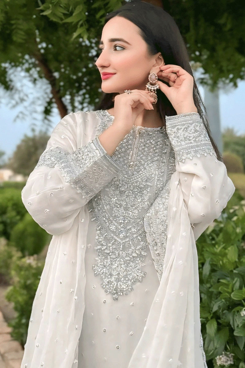 Goegotte Traditional White Punjabi Sharara Suits For Navratri